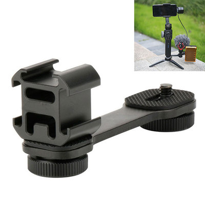 For  Smooth Q2 4 Accessories Triple Hot Shoe Mount Microphon