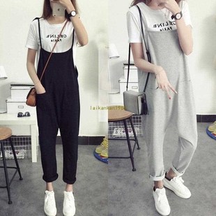 Spring Summer Maternity Bib Pants For Pregnant Women Clothes