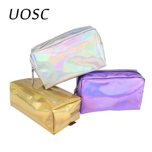 Cosmetic Makeup Pouch Laser Zipper Purse Bag Toiletry Cases