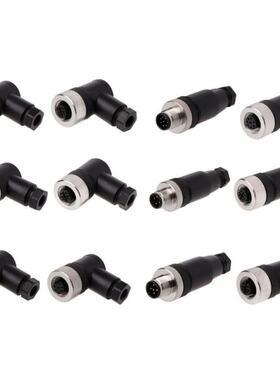 Sensor connector M12 waterproof male&female straight&amp