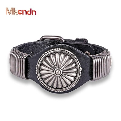 MKENDN Hot Sale Punk Vintage locomotive bracelet homme Genu