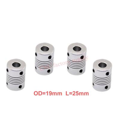 Hot 4pcs/lot D19L25 5x8mm CNC Motor Jaw Shaft Coupler Flexib