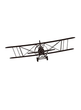 Retro Gliding aircraft Wall er for Children's room backg