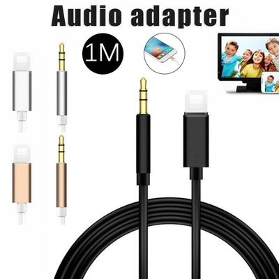 1M For all Ios Syetem Lightning to 3.5mm Audio Adapter Male