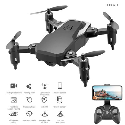 EBOYU Updated LF606S 2.4Ghz Mini Fold RC Drone 4K WiFi FPV