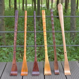 1Pc Long Natural Wood Back Scratcher Massager Pen Clip Hand