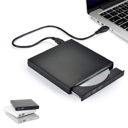 SB 2.0 Slim External DVD RW CD Writer Drive Burner Reader Pl