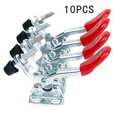 10Pcs GH-201A Toggle Clamp Quick Release Horizontal Clip Set