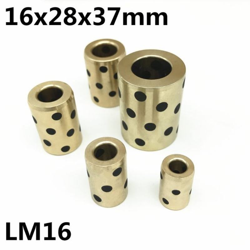 10pcs 16x28x37 mm linear graphite copper set bearing copper
