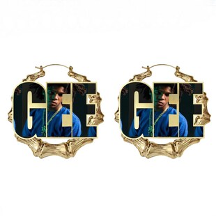 Personalized 16k real gold plating bamboo Earrings Custom n