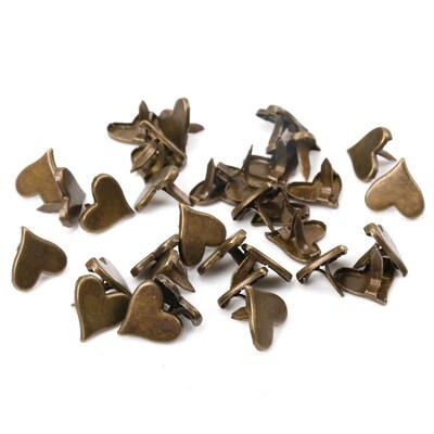 Bronze Heart Brads Scrapbooking Embellisht Fastener Brads Me