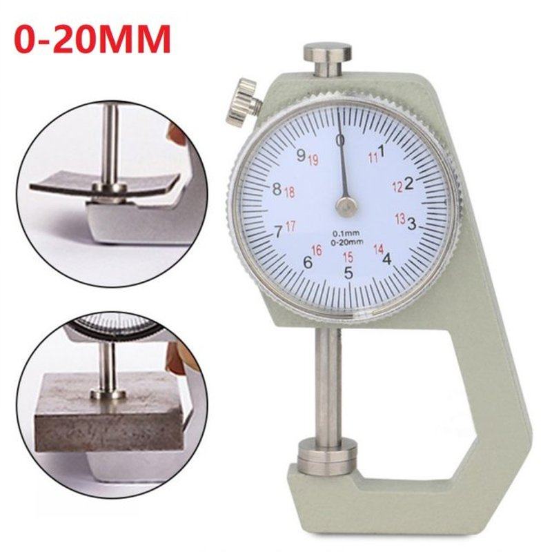 0-20mm dial thickness gauge leather paper thickness meter te