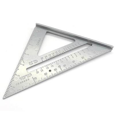 7 inch Aluminium Set Square ruler Protractors Rafter Angle F