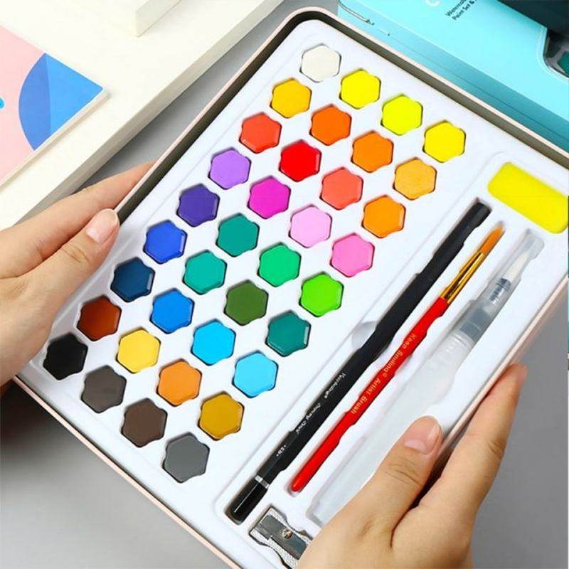 1box watercolor pigment set 36-color watercolor paint studen