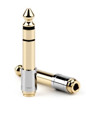 1PCS 6.35mm Male To 3.5mm Female Microphone Converter Stere