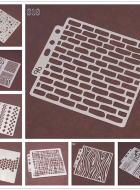(26 Styles) Geometry Graphics Stencils Painting Embossing D