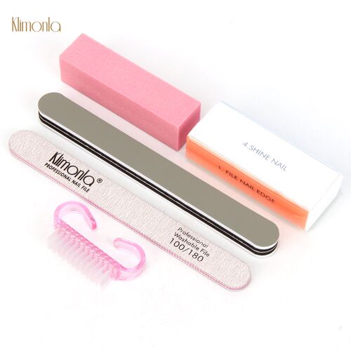 5Pcs/set Nail Art Tools Manicure UV Gel Nail Set Pink Clean