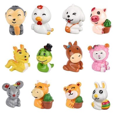 12 Chinese Zodiac Signs Symbolic Animals Cute Tiger Rabbit