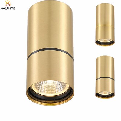 Modern Copper Ceiling Light Gold Hanglamp Restaurant Cylindr