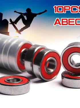 10x ABEC-9 608 2RS Anti-rust Skateboard Wheel Bearing Inline