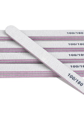 10pcs/lot Grey Sandpaper Nail File 100/180 For UV Gel Sandi