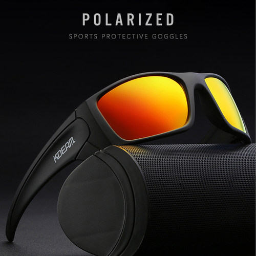 KDEAM Unisex Rectangular Polarized Sunglasses for Men Runni