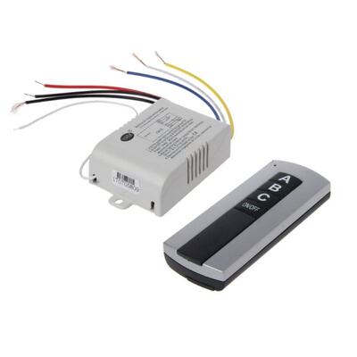 Wireless 3 Channel ON/OFF Lamp Remote Control Switch Receive