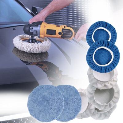 Polishing Bonnets 8Pcs Microfiber Orbital Buffer 9-10 Polis