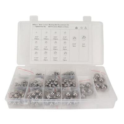 650pcs/lot Assorted Precision Steel Bearing Balls 14 Sizes 1