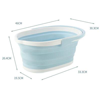 Foldable Plastic Mop Bucket KItchen Dishpan Portable Wash Ba