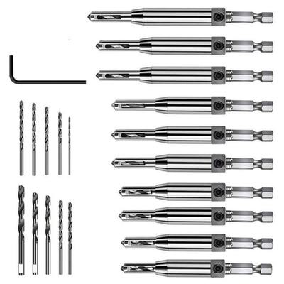 21-Piece Hinge Punch Drill Set, Self-Centering Hinge Punch 5