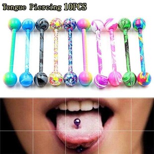 r Mixed Tongue Ring Tounge Different Barbell Bar Body Sales