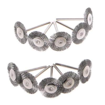 10pcs 22mm Platinum Blade Stainless Steel Wire Wheel Brush D