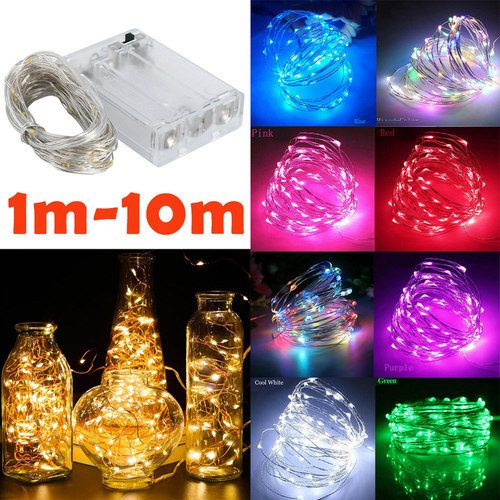 1m - 10m LED String Light 9 Colors Fairy Lights 10-100LEDs C