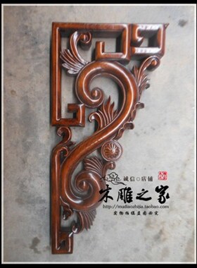 The new Dongyang wood carving antique wood Temple carved cor
