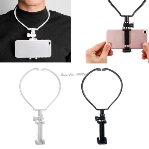 Hands Free Phone Stand Wearable Hang On Neck Holder Mount K