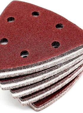 150 Pieces Triangular Sandpaper 6 Holes 93 X 93 X 93 Mm 40/6
