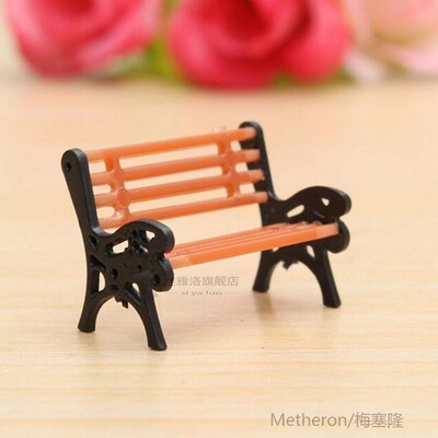 1 Pcs Micro world Park Bench Seat Moss Bottle Micro Landscap