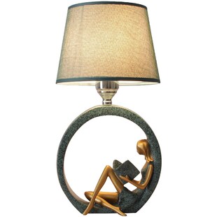 Modern Resin Table Lamp Reading Girl Desk Lights for Bedroom