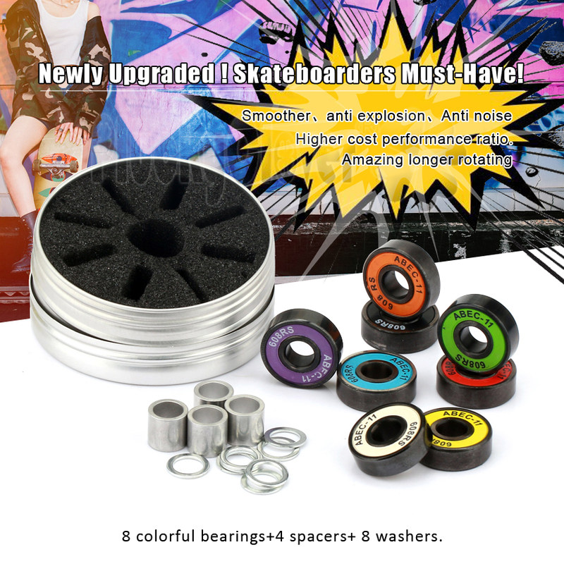 ABEC11 Skateboard Bearing 608 Inline Roller Skate Bearing Fi 婴童用品 推车配件 原图主图