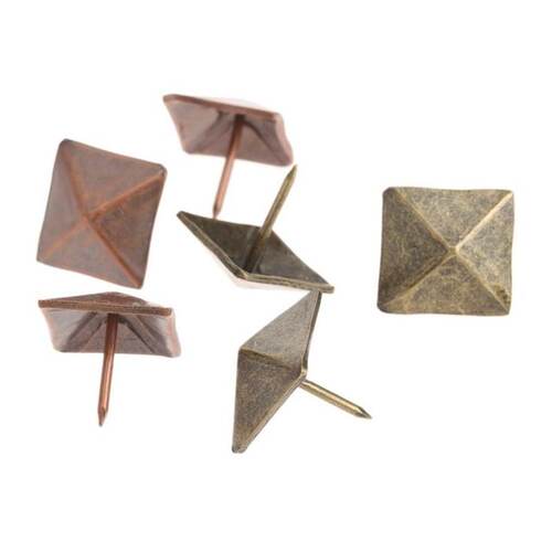 50Pcs Decorative tachas Upholstery Tacks Bronze Antique Squa