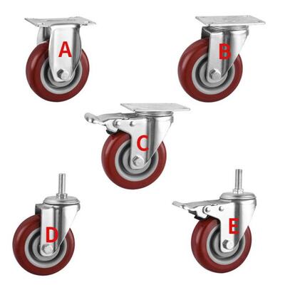 1pcs 3 inch ,Medium type PVC directionalcasters,Trolleys whe