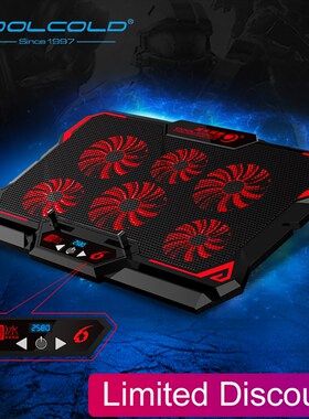 Laptop Cooler 6 Fans Laptop Cooling Pad 2 USB Port With Led