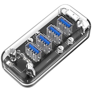USB 3.0 HUB with Dual Power Supply Interface 4 Port US
