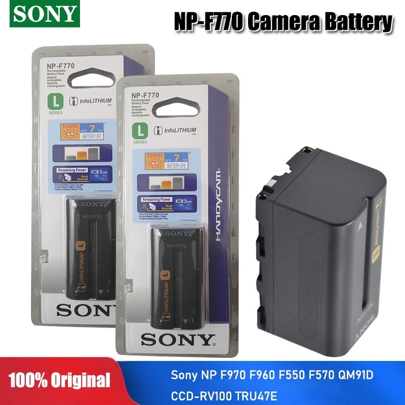 Sony Original 7.2v NP F770 NP F770 NPF770 4400mah Lithium R