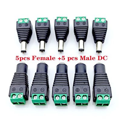 Female Male DC Power Plug Adapter for 5050 3528 5630 2835 S