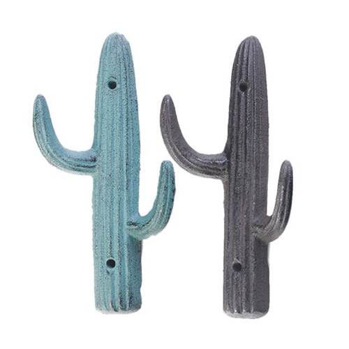 Cast Iron Cactus Wall Hook Key Hanger Holder Cloth Hook Wall