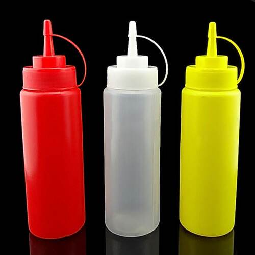 1Pc 450ml 16OZ Squeeze Bottle Condiment Dispenser Ketchup Mu