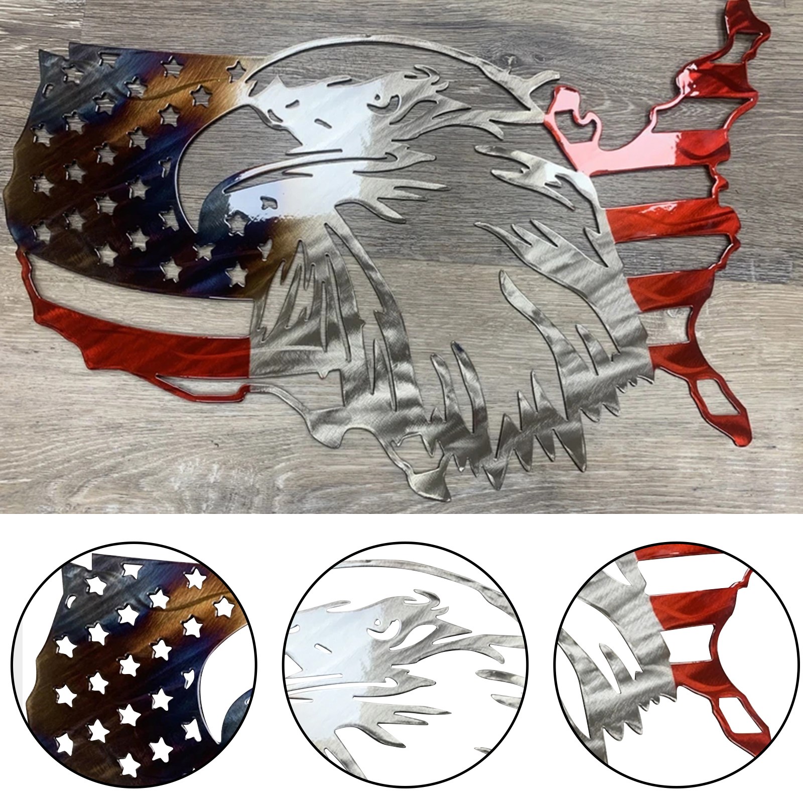 American Flag Eagle Hollow Out Acrylic Decoration Indoor an