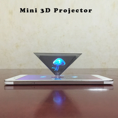 Hologram 3D projection Display Projector Pyramid screen Vide